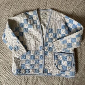 Quilt Jacket Irish Chain patchwork Upcycled